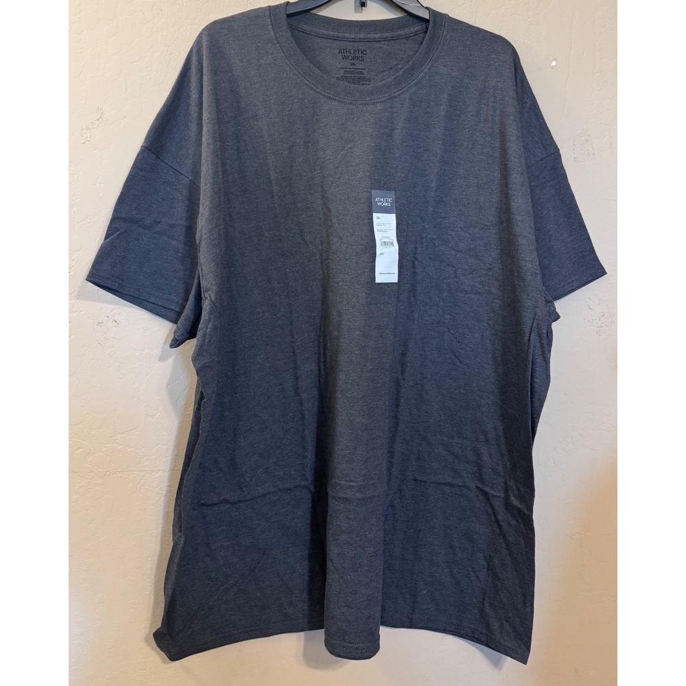 Athletic Works T-Shirt Mens 3XL Charcoal Grey Loose Fit Short Sleeve NEW